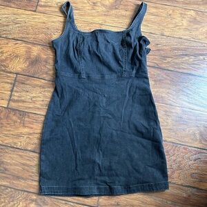 Hollister Black Denim Mini Dress size L Large NWT